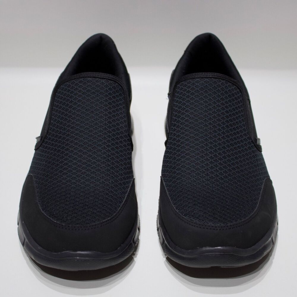 Skechers Equalizer Memory Foam Slip On Black Snea… - image 6